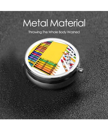 Buy Cute Crayons Box - Portable 3 Compartment Pill Organizer | Travel Medicine Holder & Vitamin Case - Buy Online on GoSupps.com