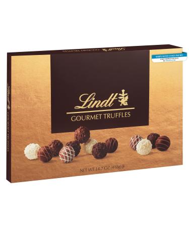 Lindt Gourmet Chocolate Truffles Gift Box, Assorted Chocolate Truffles, Great for gift giving, 14.7 Ounces 14.7 Ounce (Pack of 1)