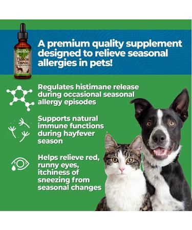 Animal Essentials Seasonal Allergy Herbal Supplement for Dogs & Cats - USA Made, Sweet Tasting Relief - 1 fl oz - Buy Online on GoSupps.com