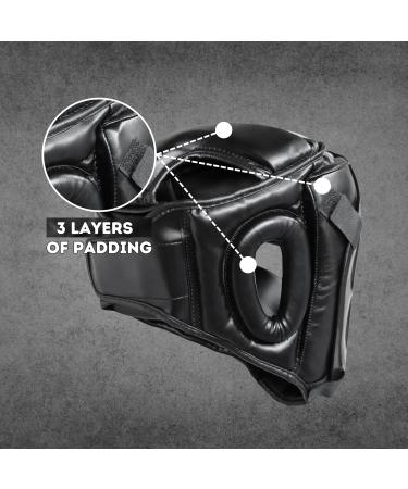 Farabi Sports Head Guard - Front Bar Grill Guard for Krav Maga & Kickboxing - Black L | International Shipping Available - Buy Online on GoSupps.com