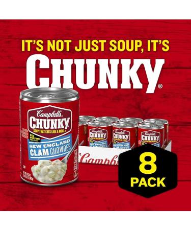Campbell’s Chunky Soup, New England Clam Chowder, 16.3 Oz Can (Case of 8) - Buy Online on GoSupps.com