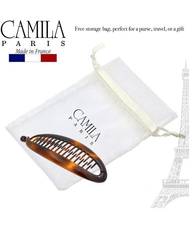 Camila Paris CP2 French Large Banana Clip Hair Comb - 6 Inch, Flexible Ponytail Holder for Thick Hair - Interlocking Styling Tool for Women - Made in France - Buy Online on GoSupps.com