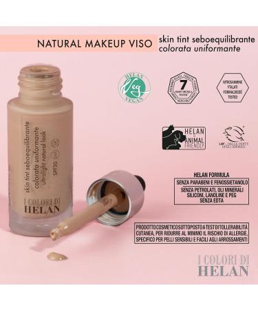  Helan Helan I Colori di Helan - Tinted face foundation sebum-balancing ultra-light unifying with SPF 30 vitamins C and E tinted makeup cream 30 ml - Buy Online on GoSupps.com