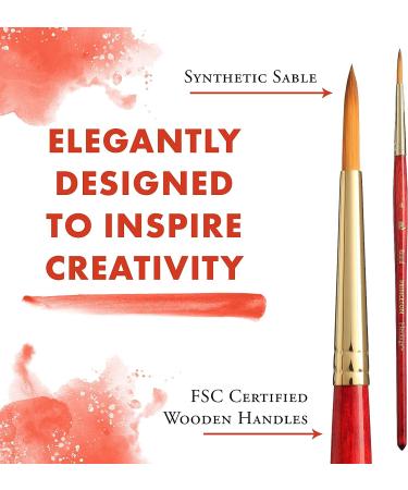 Princeton Heritage Series 4050 Synthetic Sable Watercolor Brush - Round 4 - Buy Online on GoSupps.com