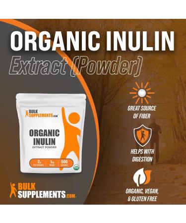 Bulksupplements Organic Agave Inulin Powder - 1kg - Vegan & Gluten Free - Buy Online on GoSupps.com