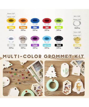 Wokape 400Pcs Eyelet Hole Punch Pliers and 10 Colors 3/16 inch Metal Grommets Kit with Gold Grommets Eyelets Grommet Sets Metal Eyelets Kits for Leather Fabric Belt Clothes Decorative Repair - Buy Online on GoSupps.com