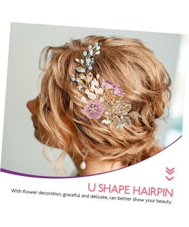 FRCOLOR 1 Set Golden Leaf Hair Comb Hair Ornaments Handmade Bridal Headdress Flower Insert Comb Hair Accessories Set Hair Accessories for Hair Accessories for Women Flower Hair Combs - Buy Online on GoSupps.com