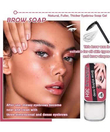 2PCS Eyebrow Soap 3D Styling Brow Soap Eyebrow Gel Transparent Brow Wax Long Lasting Soap Brow eyebrow kit with Eyebrow Brushes for Natural Eyebrows - Buy Online on GoSupps.com