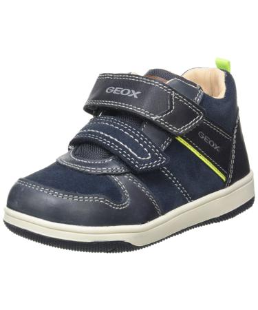 Geox Baby Girls B New Flick F Trainers 7.5 UK Child Navy Fluo Yellow