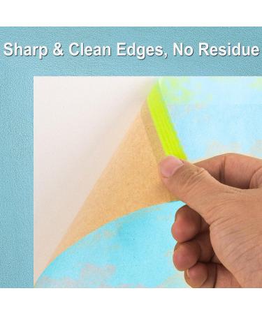 Pre-Taped Masking Paper for Painting - 12x50' - 2 Rolls | Painters Paper for Skirting, Frames, Cars | Adhesive Protective Paper Roll - Buy Online on GoSupps.com