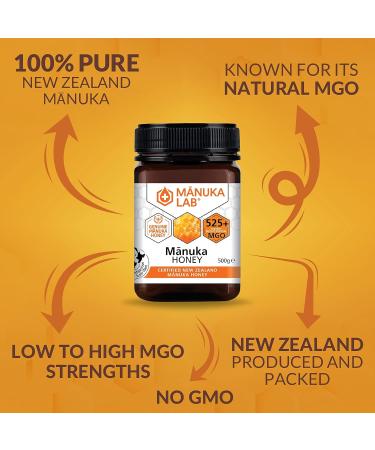 Manuka Lab Certified MGO 525+ Manuka Honey 250g - Powerful Antimicrobial for Wound Healing | Premium Quality from New Zealand - Buy Online on GoSupps.com