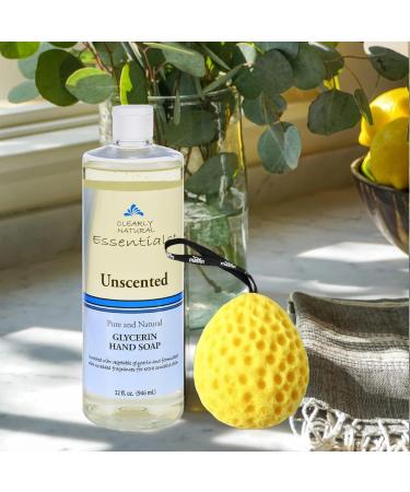 Essentials Unscented Glycerine Soap Refill - 2 lbs Gentle for Sensitive Skin Pack of 6 with Bath Sponge - Economical Hand Soap for All - Buy Online on GoSupps.com