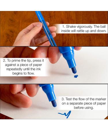 12-Color Acrylic Paint Pens | For Rock, Glass, Wood, Porcelain, Ceramic, Fabric, Paper | Medium Point Markers for Calligraphy, Kindness Rocks, Mugs | Arts and Crafts Supplies - Buy Online on GoSupps.com