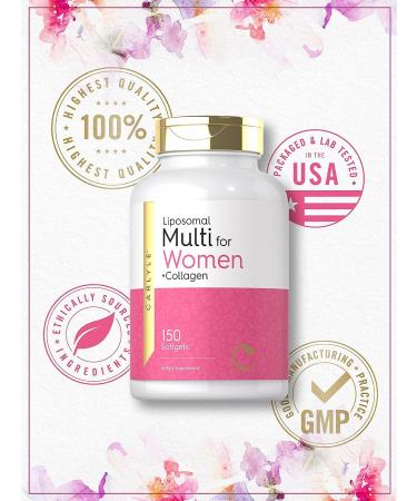 Carlyle Multivitamin for Women | 150 Softgels | Iron, Collagen, Biotin | Non-GMO & Gluten Free - Buy Online on GoSupps.com