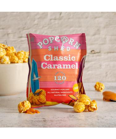 Popcorn Shed Classic Caramel Popcorn Snack Pack 24g Pack of 16 Natural Caramel Popcorn Gluten Free Vegan Lunch Box & Movie Night Snacks - Buy Online on GoSupps.com