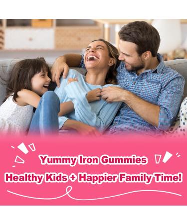 90 Count | Iron Gummies for Kids, Kids Multivitamin with Calcium, Zinc, Folate, Omega-3 & Lutein, Support Energy, Immnity, Iron Deficiency, Anemia & Brain Health, Vegan, Sugar-Free, Strawberry Flavor 90 Count (Pack of 1) - Buy Online on GoSupps.com