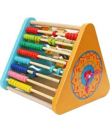 Towo Wooden Toy Motor Play Center - Educational Learning Toys for Toddlers 1 Year | Abacus Letters Numbers & Colors | Perfect Birthday Gift - Buy Online on GoSupps.com