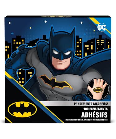 Batman Shaped Kids Bandages - 100 Count, Super Hero Characters, Flexible Adhesive for Blisters, Cuts & Scrapes - First Aid Protection for All Skin Types - Buy Online on GoSupps.com