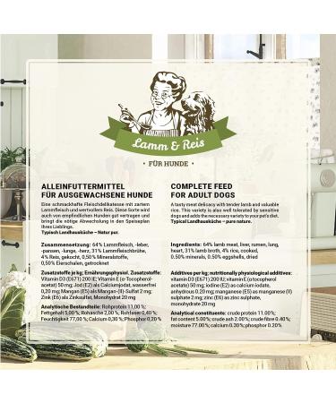Betty's Landhausk che Dog Lamb & Rice 6 x 800 g Suitable for all dog breeds High bioavailability We ensure the best quality  - Buy Online on GoSupps.com
