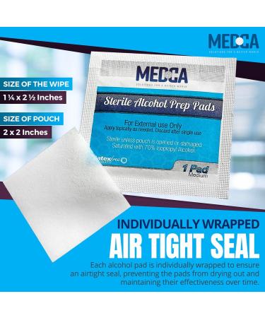 500 Count Alcohol Wipes - Individually Wrapped 70% Isopropyl Swab Pads, 2-Ply Cotton - Pack of 1 - Buy Online on GoSupps.com