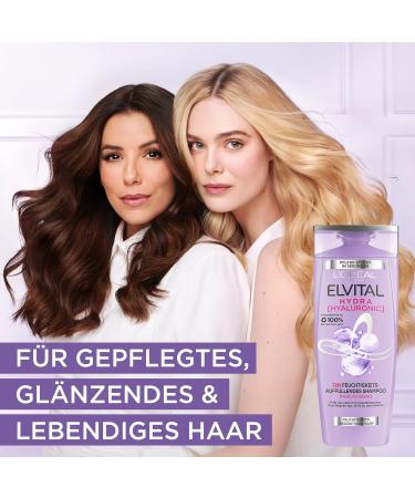 L'Or al Paris Elvital Moisturizing Shampoo XL - Hydrating Hair Care with Hyaluronic Acid (700ml Pack of 3) | Shiny & Healthy Hair - Buy Online on GoSupps.com