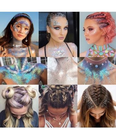 Warmfits Holographic Nail Glitter - 12 Colors Superfine Festival Powder for Nail & Body Art - Buy Online on GoSupps.com