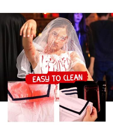 CHASPA Fake Blood SFX Makeup Kit - Coagulated Blood Gel Blood Splatter Stage Blood Stipple Sponge Realistic Special Effect Makeup kit for Zombie Vampire Monster Halloween Costume - Buy Online on GoSupps.com