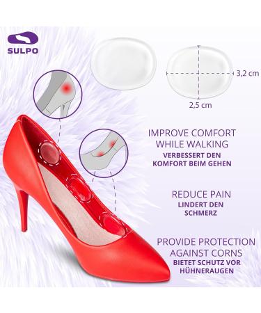 Buy Sulpo Insoles Set Anti-Slip Gel Inserts for Foot Pain Relief | Multi-Use Silicone Heel Cushion & Inserts for Discharge Shoes - Buy Online on GoSupps.com