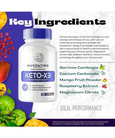 Nucentrix Keto Capsules Nucentrix Advanced Formula Supplement Pills - Maximum Strength Nucen Trix Health and Wellness Capsules All Natural Keto Pills Nucen Trix Keto Reviews (60 Capsules) - Buy Online on GoSupps.com