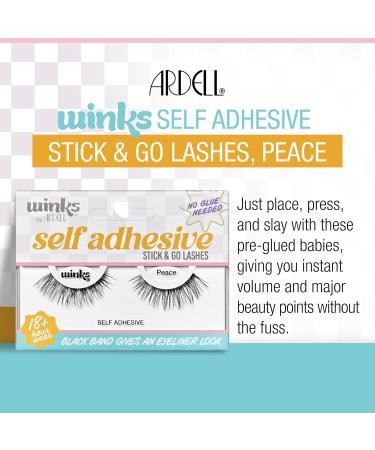 Ardell Winks Self Adhesive Lashes - Easy-to-Apply Lightweight Full-Volume Flare | No Glue Needed - 1 Pair - Buy Online on GoSupps.com
