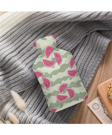 Watermelon Hot Water Bottle with Plush Cover - Hand Warmer for Adults & Kids | 26.5x15.3cm | International Shipping - Buy Online on GoSupps.com