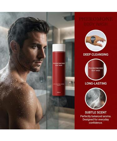 Vbolre Fragrances Pheromone Body Wash for Men with Long Lasting Luxury Fragrance Infused with Pheromones for Attraction & Confidence Moisturizing & Refreshing (1) - Buy Online on GoSupps.com
