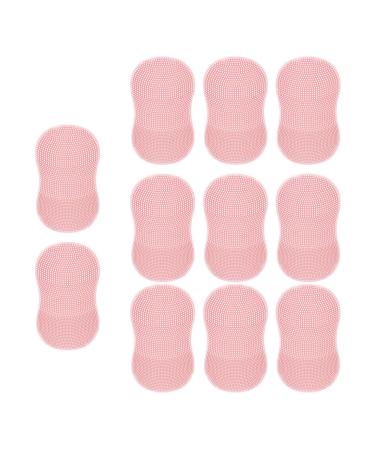 Face Scrubber Brush - 10 Face Cleansing Brush | Small Deep Cleaning Face Brush Silicone Scrubber | Women Men Daily Skincare Face Brush with Ergonomic Grip for Business Trip Travelling Pink