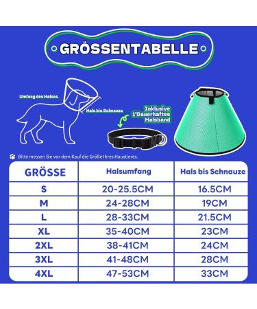 Supet Dog Leak Protection Breaker Collar - Adjustable Soft Protective Neck Band for Post-Op Recovery - Breathable Lime Green Size S (20-25.5cm) - Buy Online on GoSupps.com