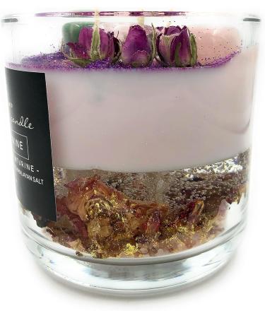 Luxe Rose Quartz & Aventurine Self-Love Candle | 16 oz Divine Feminine Intention Candle with Essential Oils & Botanicals - International Shipping - Buy Online on GoSupps.com