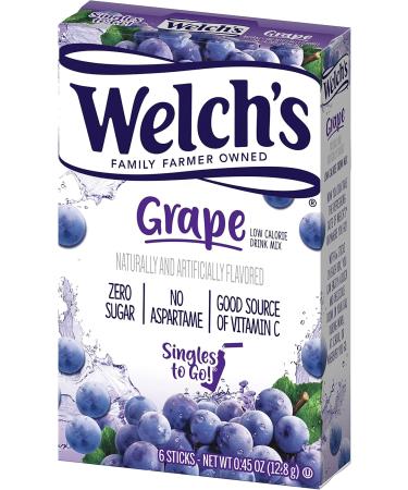 Welchs Singles to Go! Grape 6 Ct .48 Oz (Pack of 6) - Buy Online on GoSupps.com