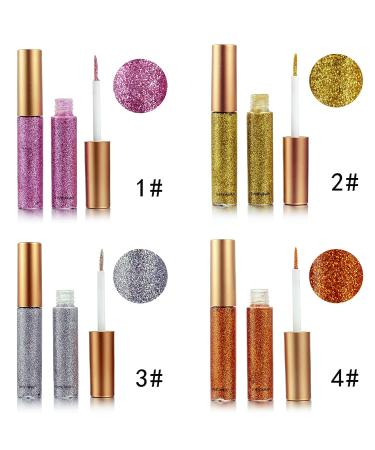 DekRion Silver Glitter Eyeliner - Long-Lasting Waterproof Eye Makeup - Buy Online on GoSupps.com