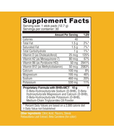 Real Ketones Elevate Keto Electrolytes Powder Packets - 30 Pack Lemon Twist | MCT & BHB Exogenous Ketones Drink Mix with 4 Main Electrolytes | Hydrating Proprietary Keto BHB Salts - Buy Online on GoSupps.com