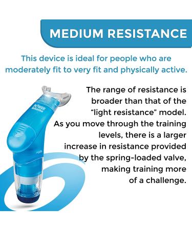 POWERbreathe Inspiratory Muscle Trainer - Blue | Medium Resistance Breathing Exercise Device for Lung Strength and Capacity - Buy Online on GoSupps.com