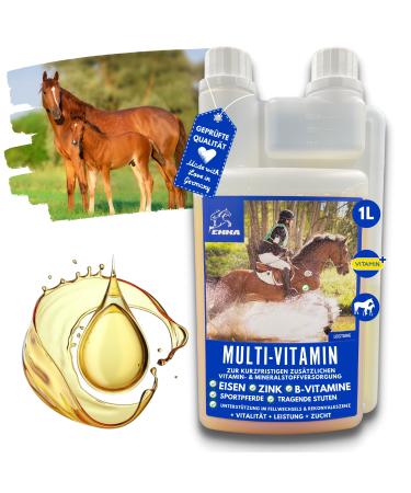 Multi vitamins for horses 1l mineral lining horse liquid I zinc horse vitamin B complex horse i vitamin B12 B1 B6 C K i trace elements iron copper zinc for horses i additional lining mare foal - Buy Online on GoSupps.com