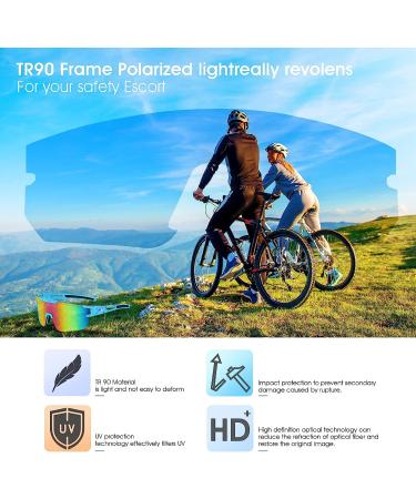 BOLLFO Cycling Sunglasses | UV 400 Polarized Eyewear for Men Women - Colorful Lens - Buy Online on GoSupps.com