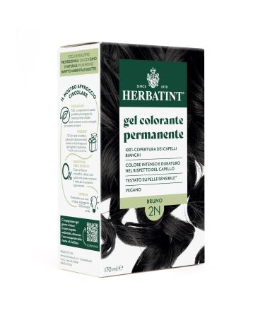 Herbatint Herbatint Permanent Hair Colour Gel 2N Brown 170 ml | Ammonia-Free 100% White Hair Coverage | for Sensitive Skin with 8 Organic Natural Extracts