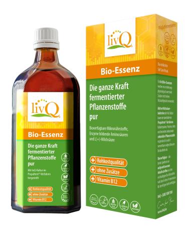 LIVQ organic essence-fermented natural concentrate with vitamin B12 for a normal immune system fruity-acid taste with 31 ingredients gluten-free with lactic acid bacteria 250ml organic essence PUR 250 ml (1 Pack)