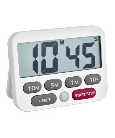 TFA Dostmann Digital timer and stopwatch 38 2038.02 time up to 99min 50sec extra-sound alarm simple and quick time input white (l) 90 x (b) 17 (37) x (h) 70 mm - Buy Online on GoSupps.com