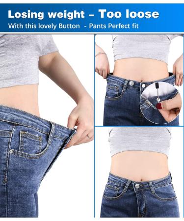 YUANHANG Jeans Button Replacement Set - 24 Metal Buttons for Pants - Instant Waist Size Adjustment - No Sew Needed - Buy Online on GoSupps.com