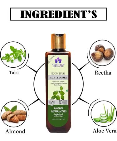 Blessfull Healing Organic Henna Tulsi Hair Cleanser | Shampoo 100 ML (Packing May Vary) - Buy Online on GoSupps.com