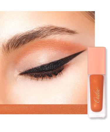 Oulac Liquid Eyeshadow Satin Finish - Multi-Use Pumpkin Orange Eyeshadow & Eye Primer | Blendable Smooth Eye Make-up Crease-Resistant Non-Greasy Vegan Cruelty-Free Sunset (SA09)