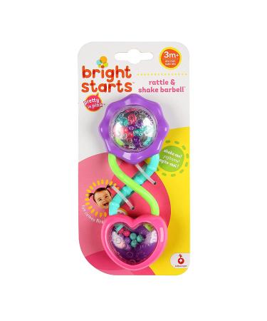 Bright Starts Rattle and Shake Barbell Toy - Pretty in Pink | Ages 3 Months - Buy Online on GoSupps.com