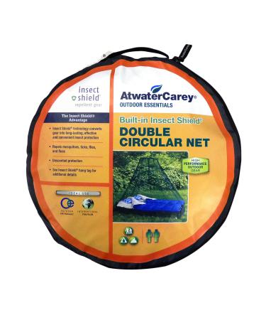 Atwater Carey Double Circular Bed Mosquito Net Treated with Insect Shield Permethrin Bug Repellent, Green Bed Net, One Size