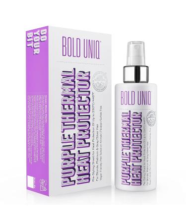 Bold Uniq Purple Heat Protectant Spray & Hair Mask Bundle for Blonde, Platinum, Ash & Silver/Gray Hair - Banish Yellow Tones. Paraben & Sulfate Free, Vegan & Cruelty Free - Buy Online on GoSupps.com